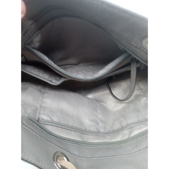 Michael Kors Bedford Pebbled Leather Medium Pocket Tote Shoulder Bag Gray - Picture 6 of 14